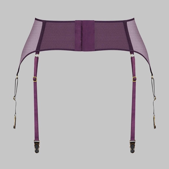 Maison Close L’Amoureuse Garter Belt Purple Mesh – Adjustable 6 Strap S - Picture 6 of 6